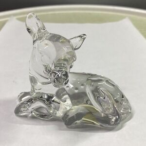 Princess House Pets Wonders Of The Wild 24% Lead Crystal Fawn Baby Deer Figurine
